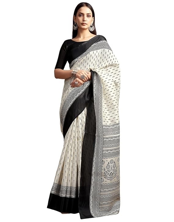 Bhagalpuri Silk Warli Printed